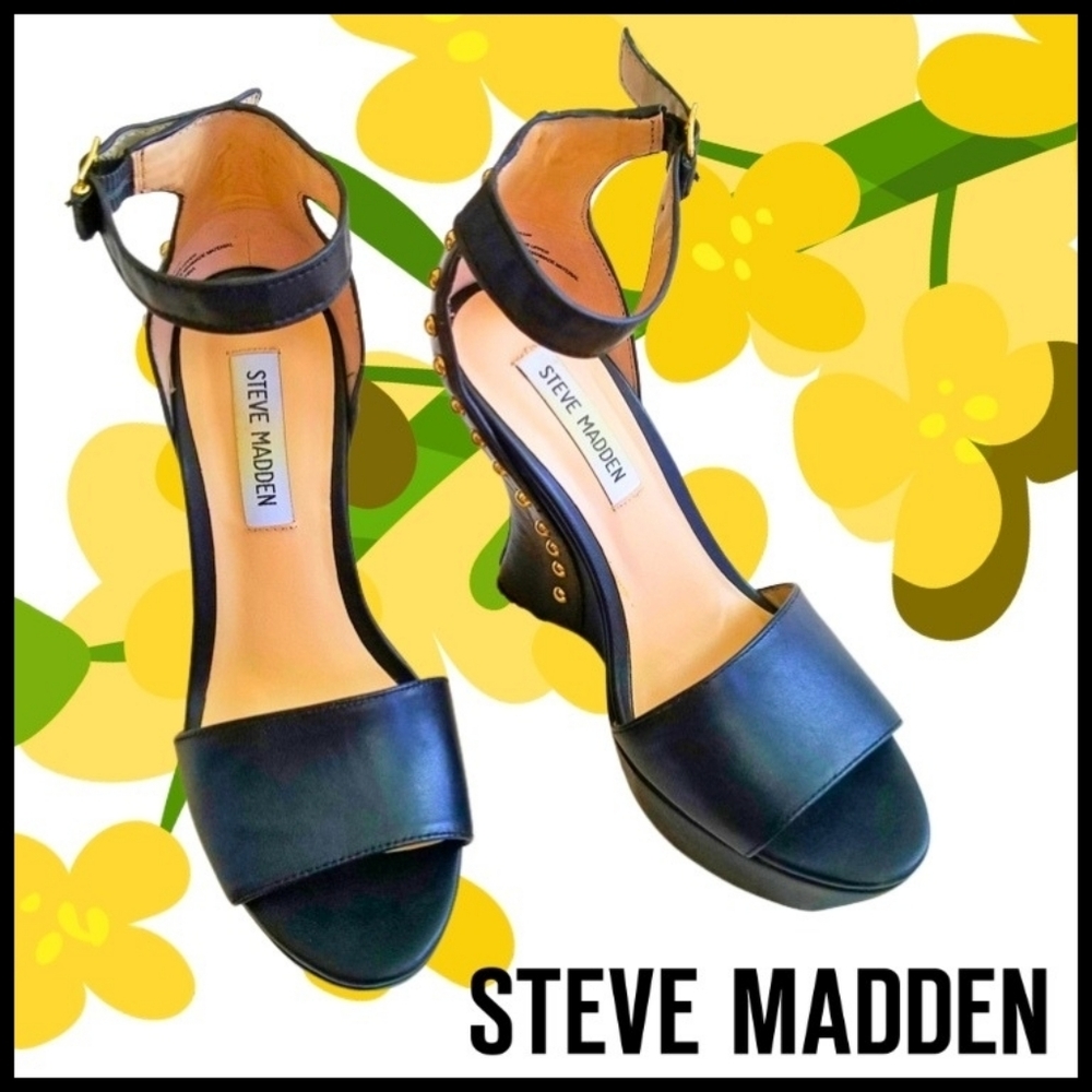 NWOT Steve Madden Studded Platform Wedges